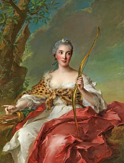 Jean Marc Nattier Madame de Maison Rouge as Diana Norge oil painting art